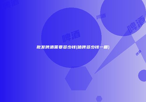 批发啤酒需要多少钱(哈啤多少钱一箱)