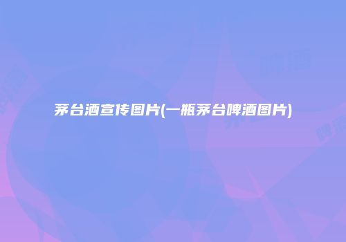 茅台酒宣传图片(一瓶茅台啤酒图片)