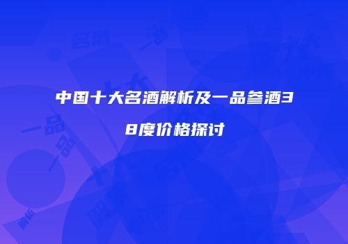 中国十大名酒解析及一品参酒38度价格探讨
