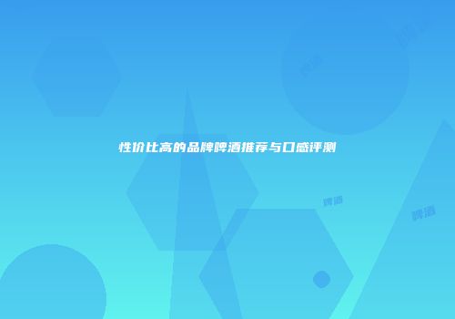 性价比高的品牌啤酒推荐与口感评测