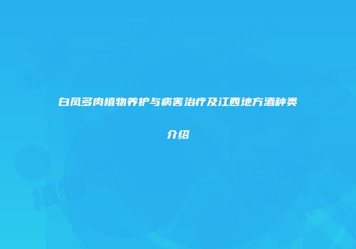 白凤多肉植物养护与病害治疗及江西地方酒种类介绍