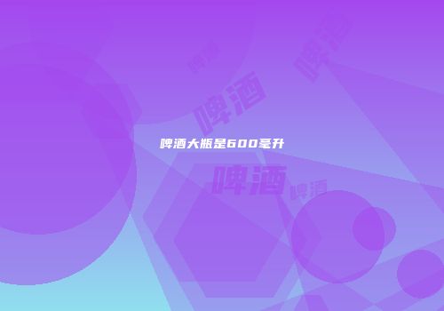 啤酒大瓶是600毫升