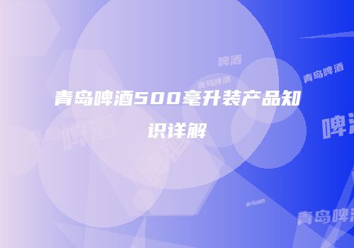青岛啤酒500毫升装产品知识详解