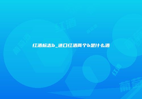 红酒标志b_进口红酒两个b是什么酒