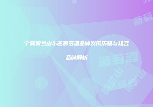 宁夏贺兰山东麓葡萄酒品牌发展历程与知名品牌解析