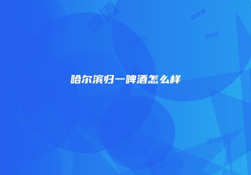 哈尔滨归一啤酒怎么样