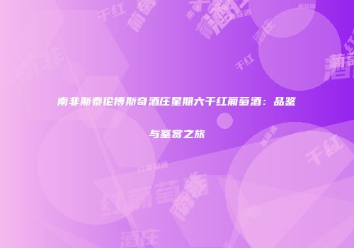 南非斯泰伦博斯奇酒庄星期六干红葡萄酒：品鉴与鉴赏之旅