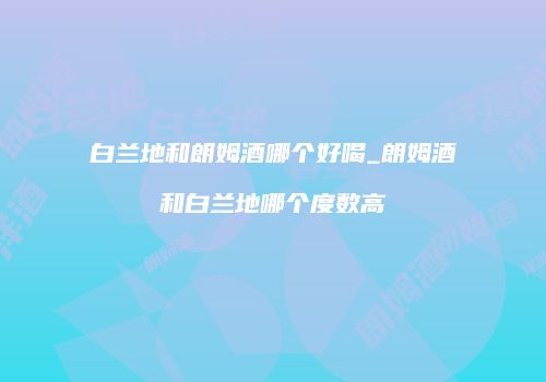 白兰地和朗姆酒哪个好喝_朗姆酒和白兰地哪个度数高
