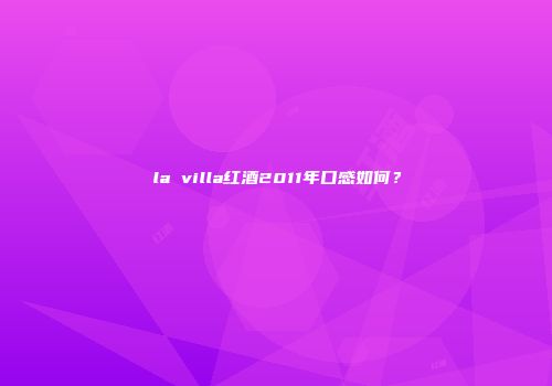 la villa红酒2011年口感如何？