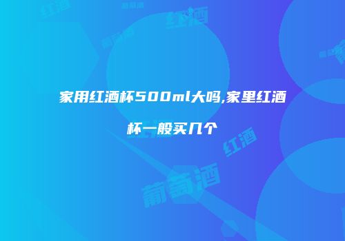 家用红酒杯500ml大吗,家里红酒杯一般买几个