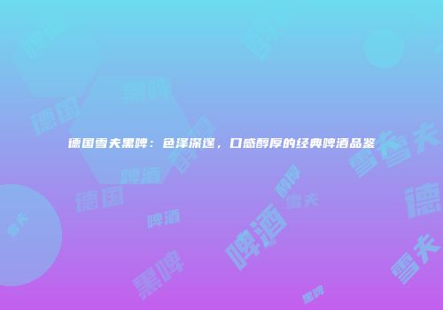 德国雪夫黑啤：色泽深邃，口感醇厚的经典啤酒品鉴
