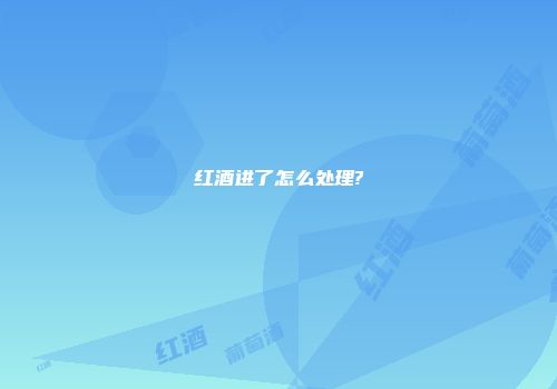 红酒进了怎么处理?