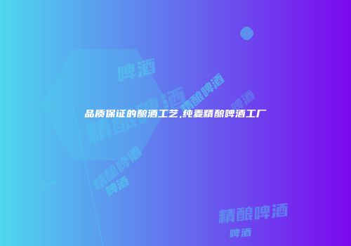 品质保证的酿酒工艺,纯麦精酿啤酒工厂
