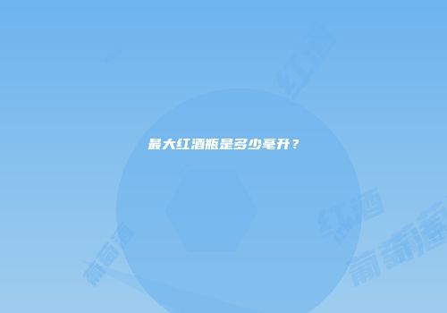 最大红酒瓶是多少毫升？