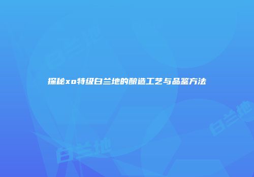 探秘xo特级白兰地的酿造工艺与品鉴方法