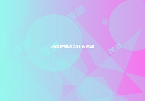 小钢炮啤酒叫什么意思