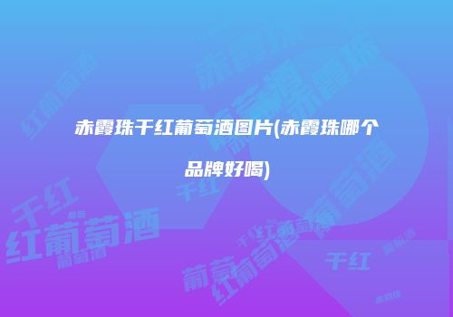赤霞珠干红葡萄酒图片(赤霞珠哪个品牌好喝)