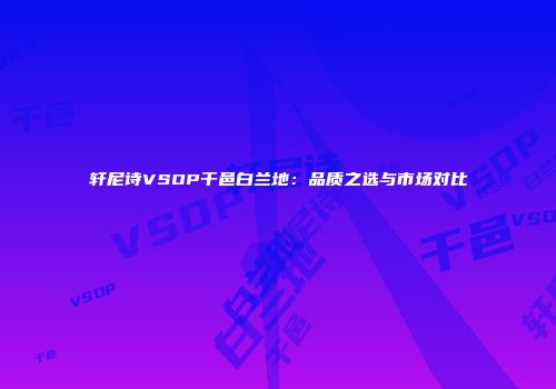 轩尼诗VSOP干邑白兰地：品质之选与市场对比
