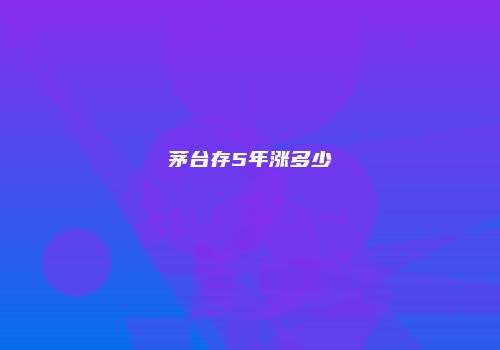 茅台存5年涨多少
