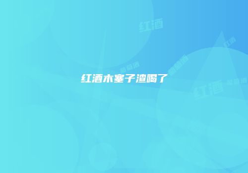 红酒木塞子渣喝了