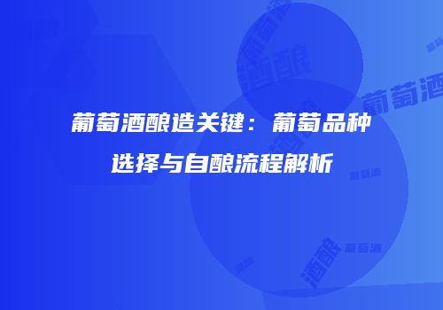 葡萄酒酿造关键：葡萄品种选择与自酿流程解析