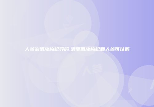 人参泡酒放枸杞好吗,酒里面放枸杞和人参可以吗