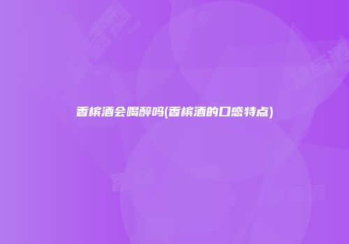 香槟酒会喝醉吗(香槟酒的口感特点)