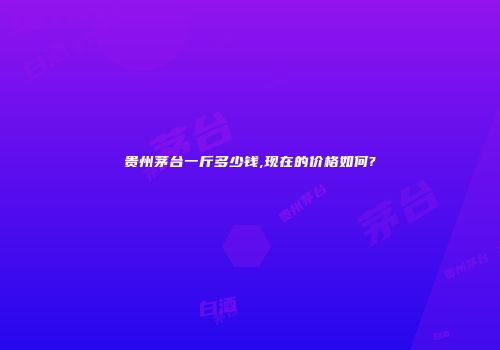 贵州茅台一斤多少钱,现在的价格如何?