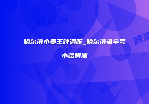 哈尔滨小麦王啤酒听_哈尔滨老字号小哈啤酒