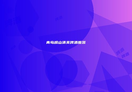 青岛崂山清爽啤酒瓶装