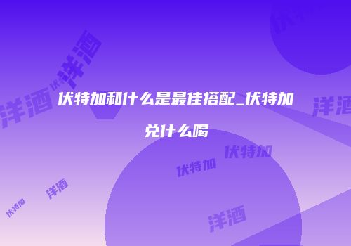 伏特加和什么是最佳搭配_伏特加兑什么喝