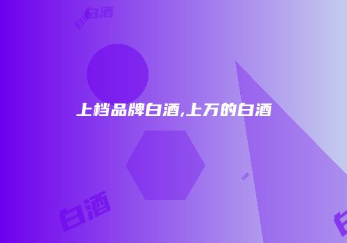 上档品牌白酒,上万的白酒