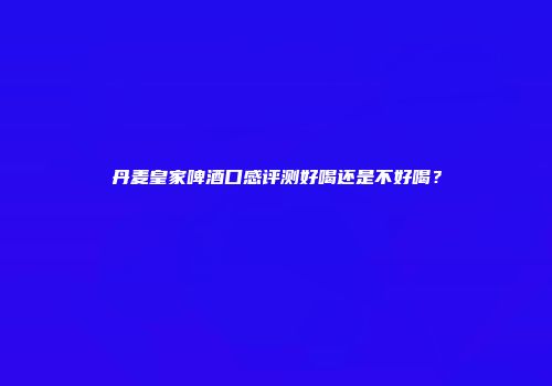 丹麦皇家啤酒口感评测好喝还是不好喝？