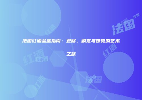 法国红酒品鉴指南：观察、嗅觉与味觉的艺术之旅