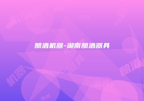 酿酒机器-湖南酿酒器具