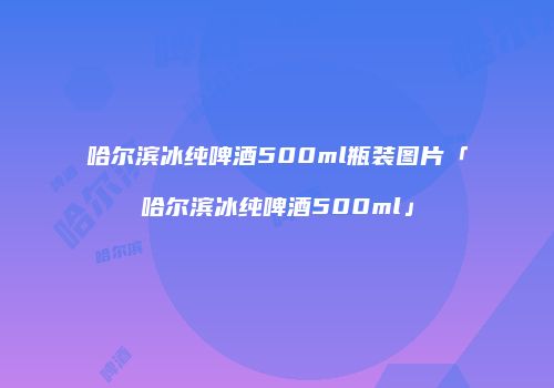 哈尔滨冰纯啤酒500ml瓶装图片「哈尔滨冰纯啤酒500ml」