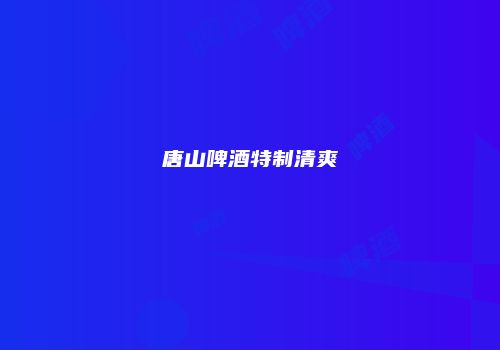 唐山啤酒特制清爽