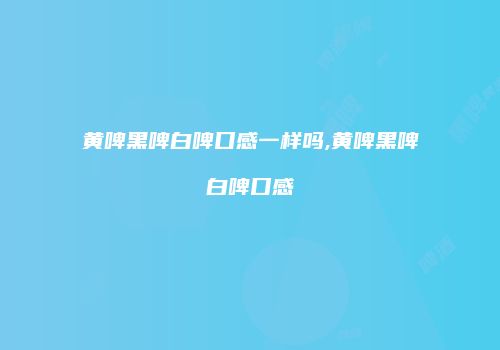 黄啤黑啤白啤口感一样吗,黄啤黑啤白啤口感