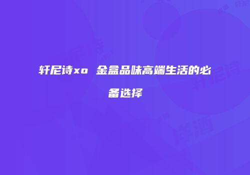 轩尼诗xo 金盒品味高端生活的必备选择
