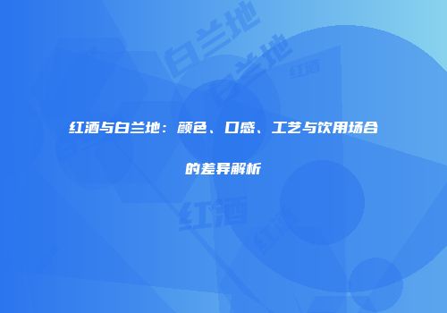 红酒与白兰地：颜色、口感、工艺与饮用场合的差异解析
