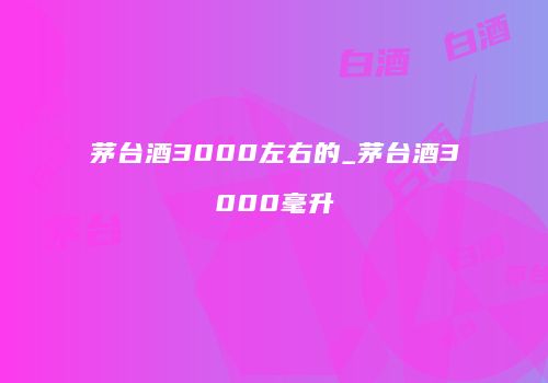 茅台酒3000左右的_茅台酒3000毫升