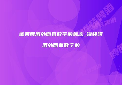 罐装啤酒外面有数字的标志_罐装啤酒外面有数字的
