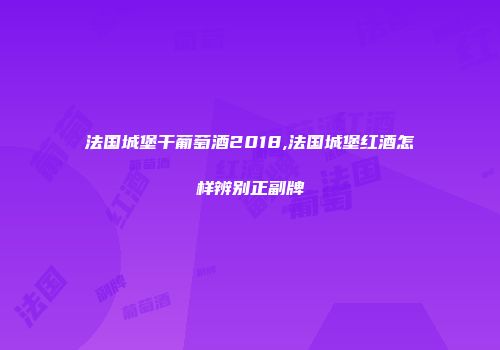 法国城堡干葡萄酒2018,法国城堡红酒怎样辨别正副牌