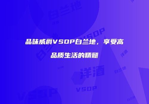 品味威爵VSOP白兰地，享受高品质生活的精髓