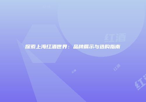 探索上海红酒世界：品牌展示与选购指南