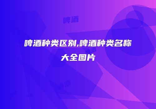啤酒种类区别,啤酒种类名称大全图片