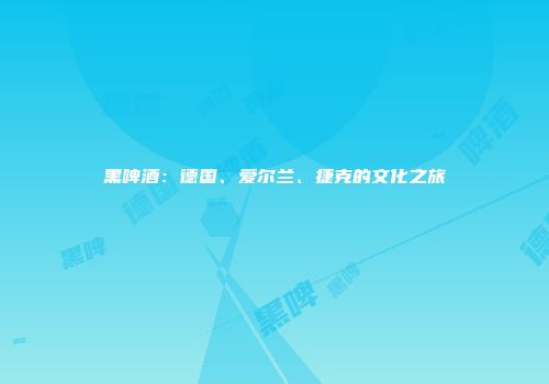 黑啤酒：德国、爱尔兰、捷克的文化之旅