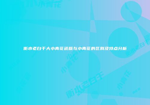 衡水老白干大小青花瓷版与小青花的区别及特点分析