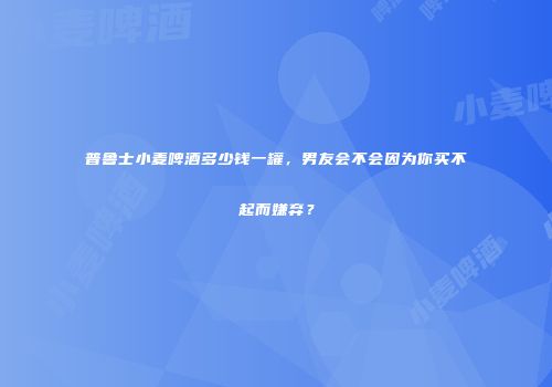 普鲁士小麦啤酒多少钱一罐，男友会不会因为你买不起而嫌弃？