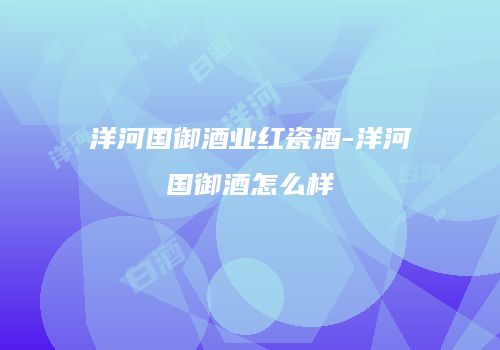 洋河国御酒业红瓷酒-洋河国御酒怎么样